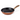 Copper frying pan with wooden handle