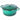 Green cast iron casserole pot with lid