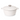 Nuovva Cream cast iron Casserole pot with lid