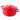 Red cast iron casserole pot with lid