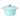 Teal 4L aluminium casserole dish with lid