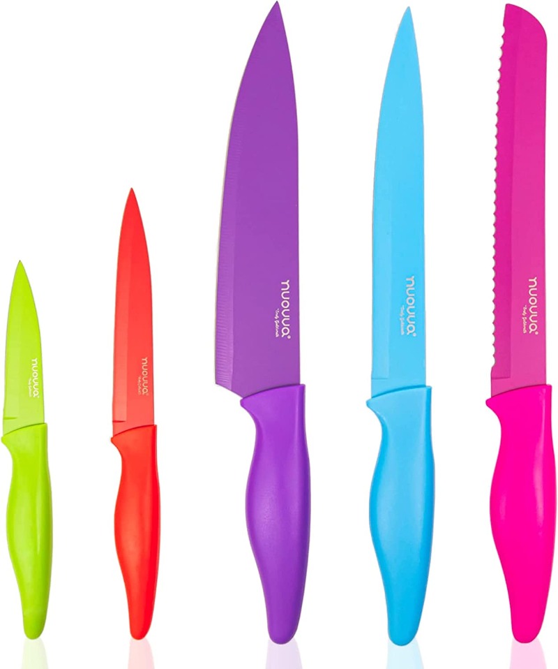 nuovva Sharp Kitchen Knife Set – 3pcs Black Kitchen Knives – Stainless —  CHIMIYA
