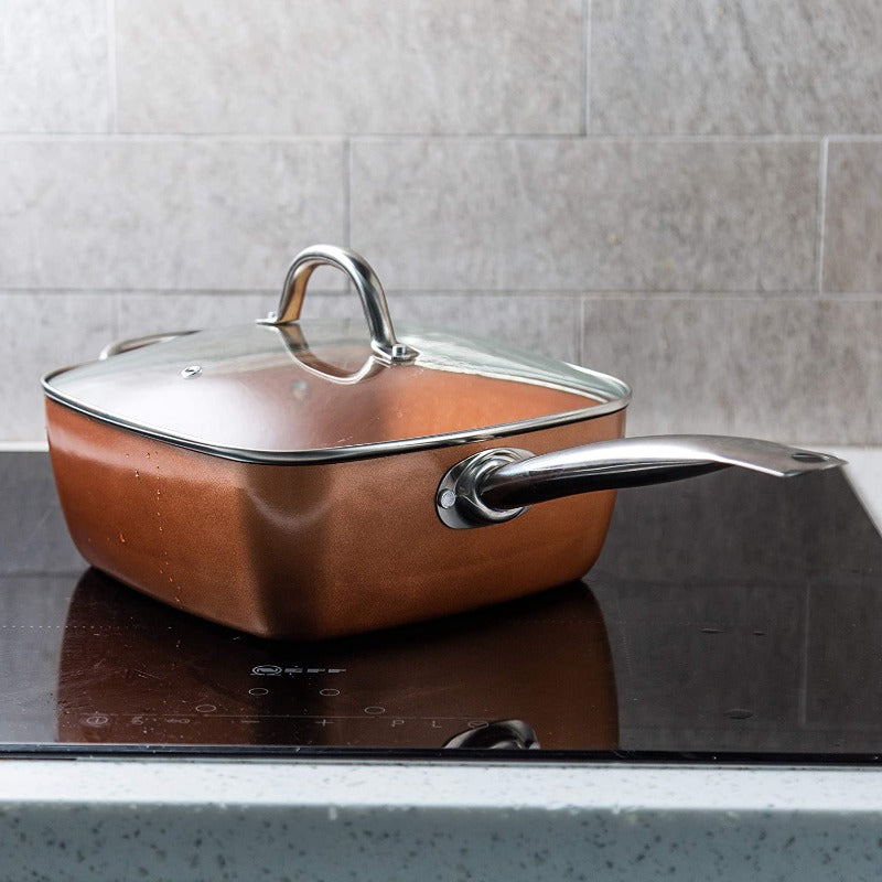 Copper Chef 9.5 Deep Square Pan Holds 4.5 Quarts